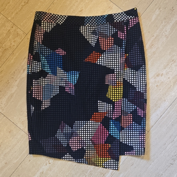 Trina Turk Dresses & Skirts - Trina Turk Colorful Grid Jacquard Front Panel Pencil Skirt